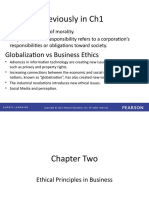 Previously in Ch1: Globalization Vs Business Ethics