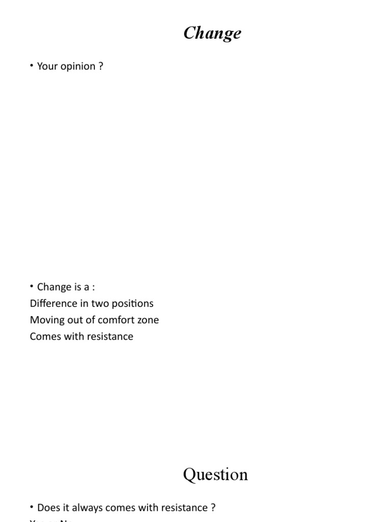 Change: - Your Opinion ? | PDF