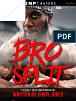 Bro Split Program by Chris Jones 2019