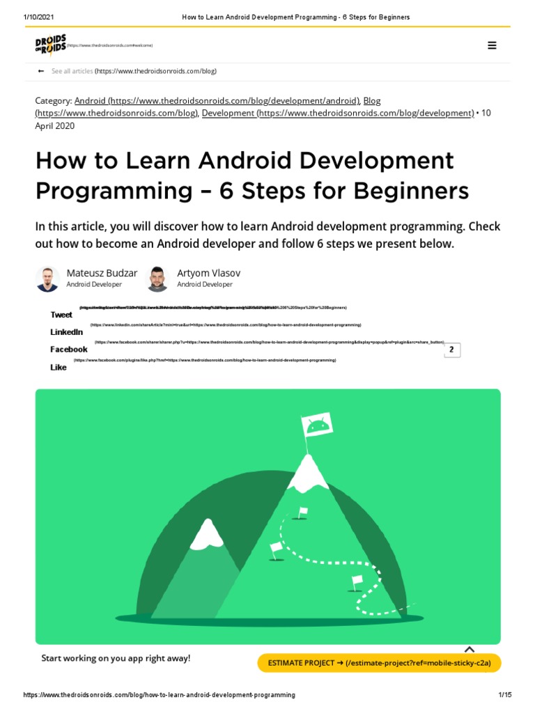 How To Learn Android Development Programming | PDF | Android (Operating ...