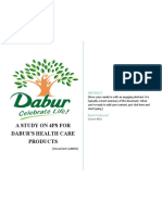 A Study On 4Ps For Dabur'S Health Care Products: (Document Subtitle)