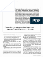 2003 - Bordley - Determining The Appropriate Depth and Breadth of A Firms Product Portfolio