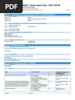 Valvoline 15W-40 Engine Oil SDS | PDF | Dangerous Goods | Toxicity