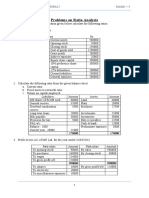 Problems On Ratio Analysis