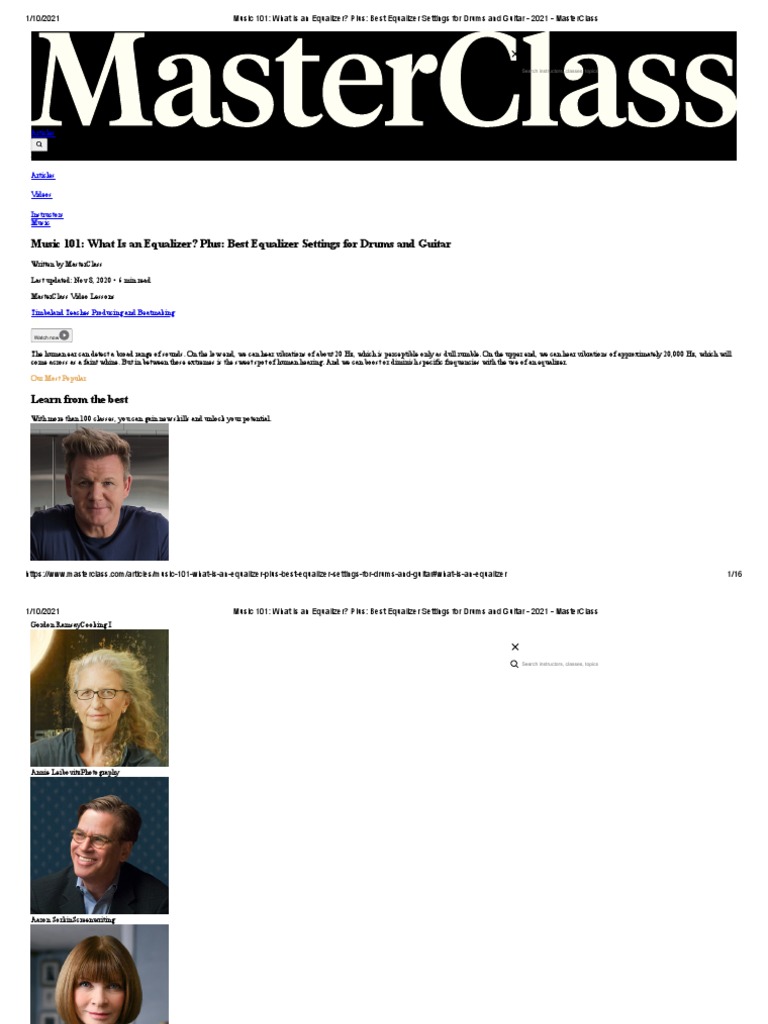 Music 101 What Is An Equalizer Plus Best Equalizer Settings For