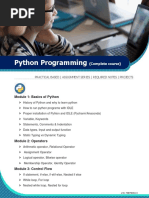 Python Programming: Module 1: Basics of Python