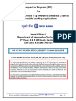 Request For Proposal (RFP) For Procurement of Oracle 11g Enterprise Database Licenses For Mobile Banking Applications