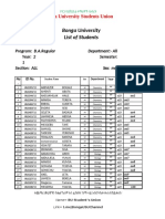 Bonga University List of Students