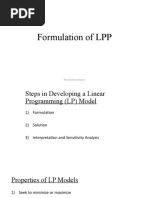 Formulation of LPP: OR by Soumitra Chakraborty