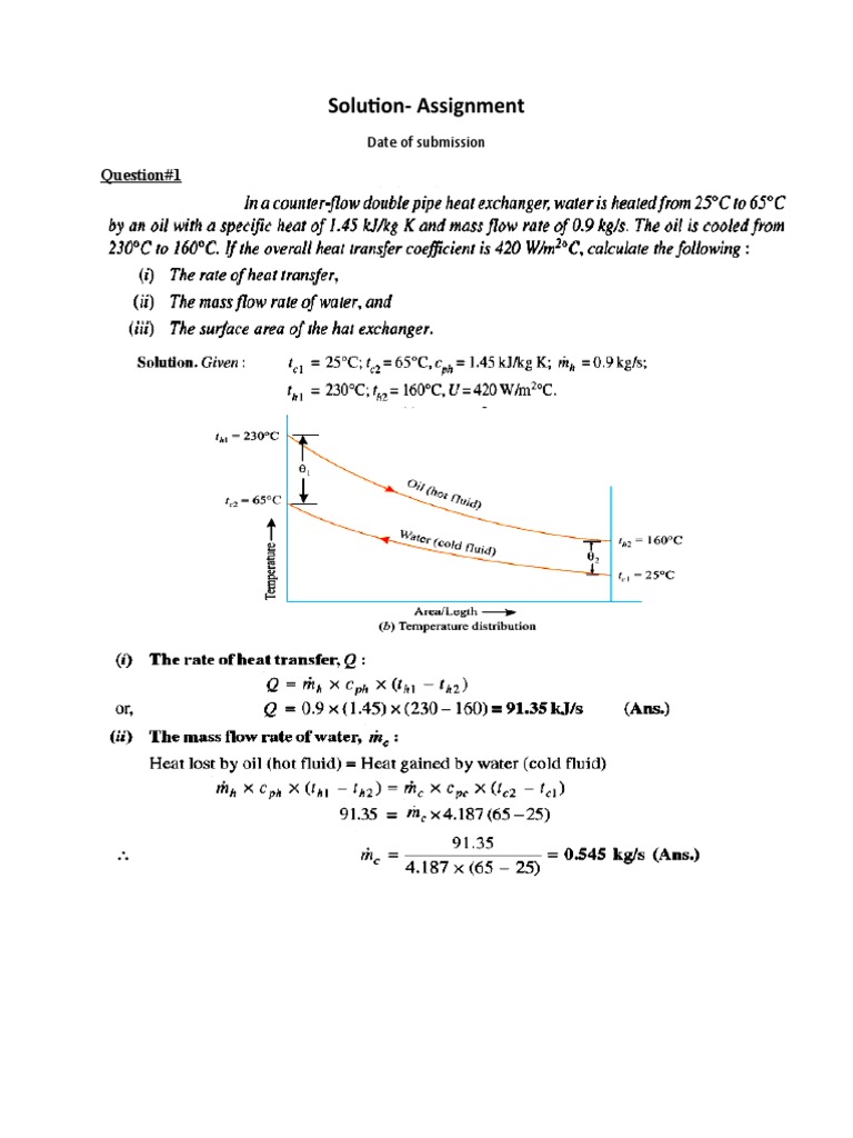Heat Exchanger Area Calculation Guide | PDF | Science & Mathematics