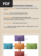 Fundamental Hardware Components: - The "Brain" of A Computer System