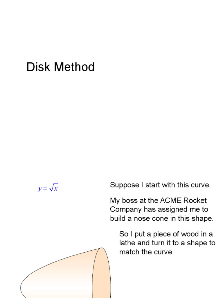 Chapter7 (Disk and Shell Method) PDF Volume Area