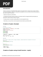 Tuples: 'Physics' 'Chemistry' "A" "B" "C" "D" "E"