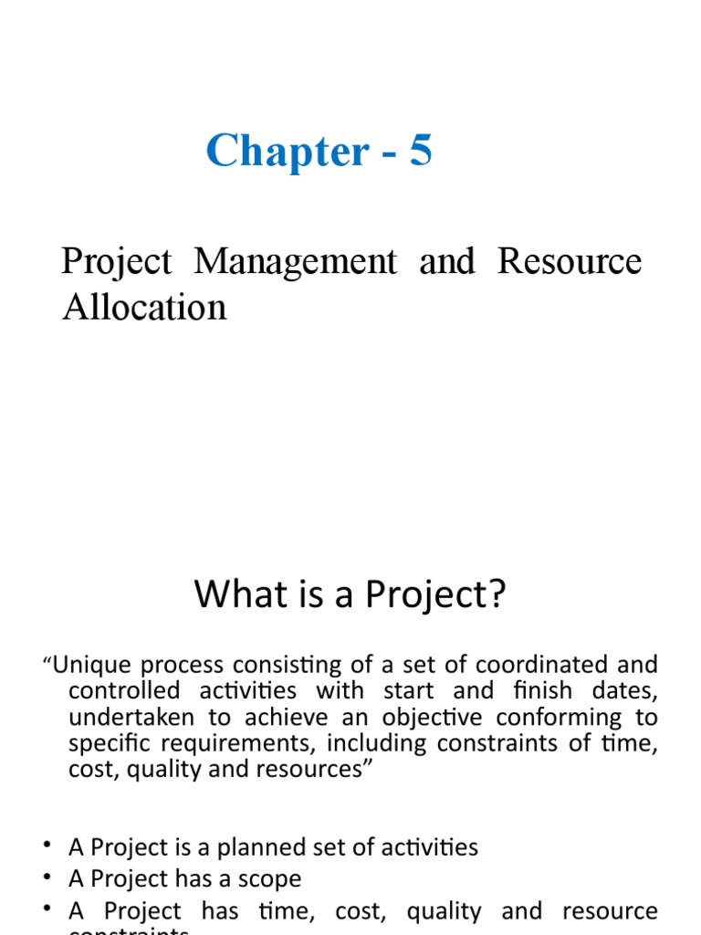 Chapter 5 Project Mangmt-1 | PDF | Business