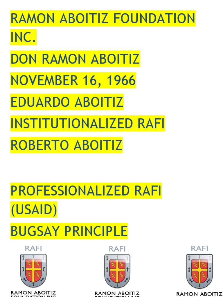 RAMON ABOITIZ FOUNDATION Overview | PDF | Social Science