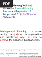 Financial Planning Tools and Concepts - and and