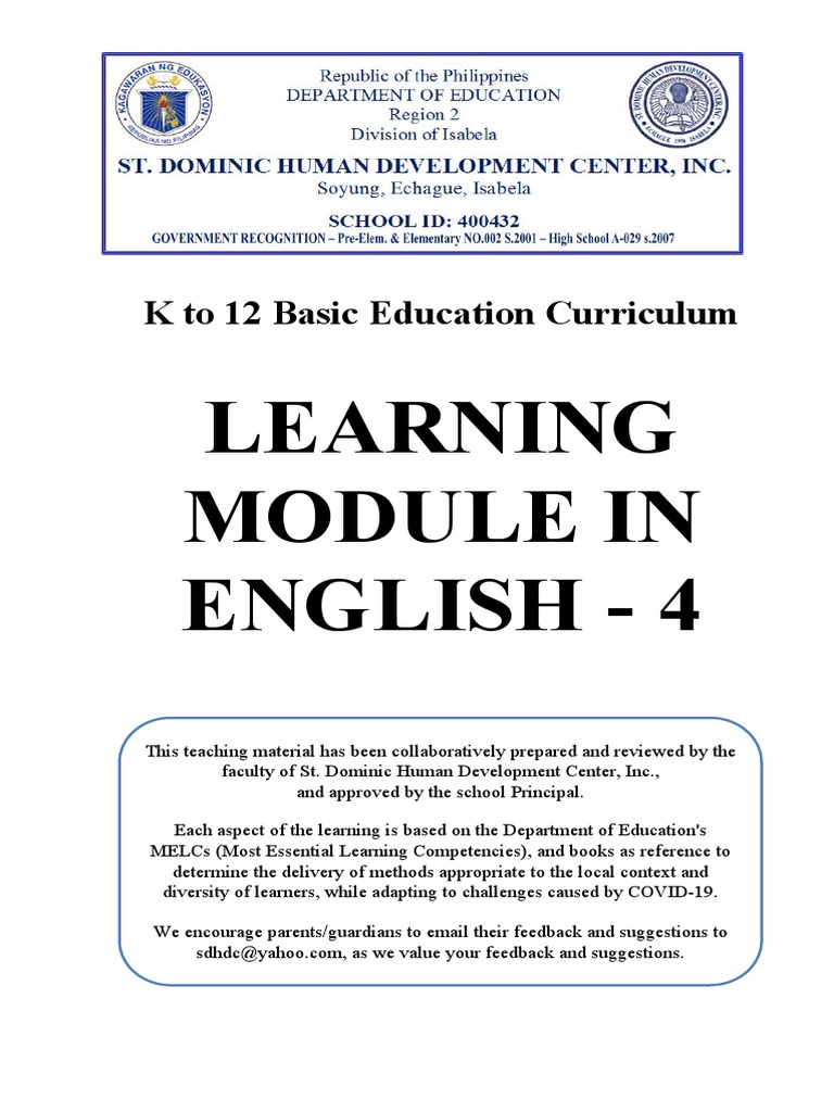 Grade 4 English Learning Module: Count Nouns | PDF | Learning | Curriculum