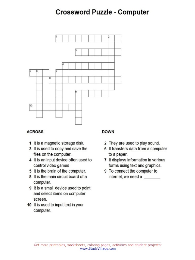 Crossword Input and Output Devices | PDF