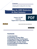 Challenges For GHG Reduction in Steel Industry