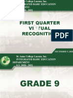 First Quarter Virtual Recognition: DECEMBER 5, 2020