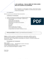 Curso de Formação de Auditor Interno ISO 9001:2008