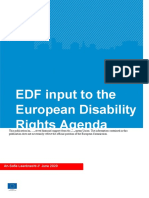 EDF Input To The European Disability Rights Agenda