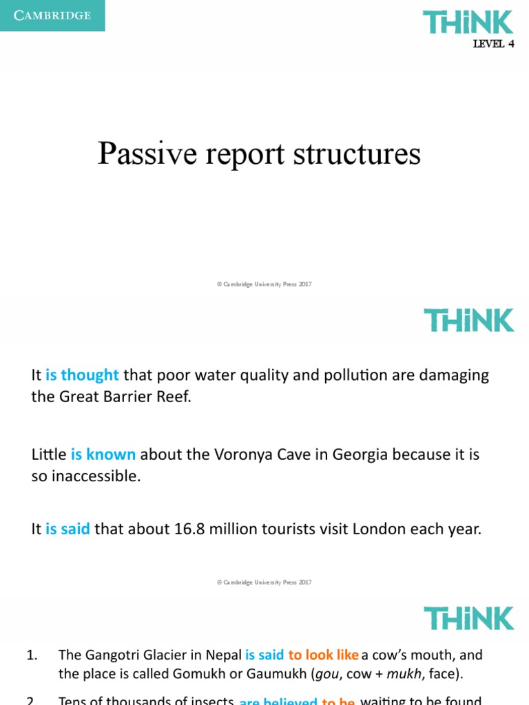 Think - Level - 4 Grammar Presentation 6 | PDF | Nature