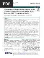 Determinants of Enrollment Decision in The Community-Based Health Insurance, North West Ethiopia: A Case-Control Study