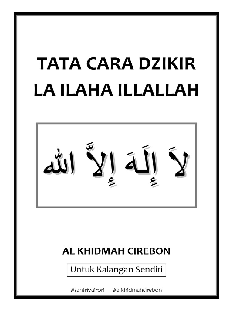 Tata Cara Dzikir Lailaha Illallah Pdf