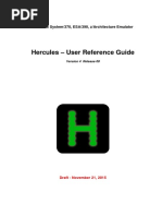 Hercules - User Reference Guide: Hercules System/370, ESA/390, Z/architecture Emulator