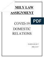 Family Law Assignment: COVID-19 Domestic Relations