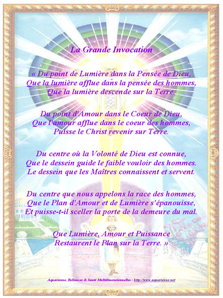 La Grande Invocation PDF Noûs Dieu