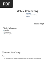 Mobile Computing: Listviews, Recyclerviews, Adapters