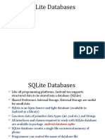 Lecture 09, SQLite Databases