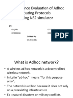 Performance Evaluation of Adhoc Routing Protocols Using NS2 Simulator