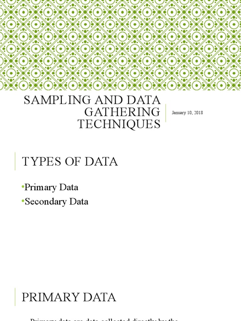 3 Sampling and Data Gathering Techniques PDF Stratified Sampling