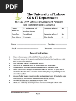 Java BS Mid Paper 2014