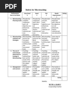 Download Rubric for Microteaching by variable_x17 SN49029262 doc pdf