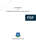 Internship Report On Recruitment and Retention Process of Hup Lun BD LTD