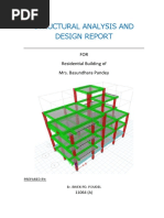 Structural Analysis and Design Report: FOR Residential Building of Mrs. Basundhara Pandey