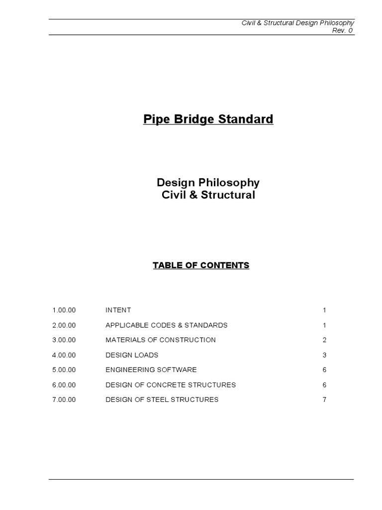 Pipe Bridge Design Standards and Criteria | PDF | Structural Steel | Screw