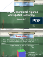 Three-Dimensional Figures and Spatial Reasoning: Lesson 9-7