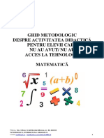 Ghid Metodologic Matematică PDF