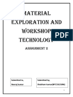 Material Exploration and Workshop Technology: Assignment 2