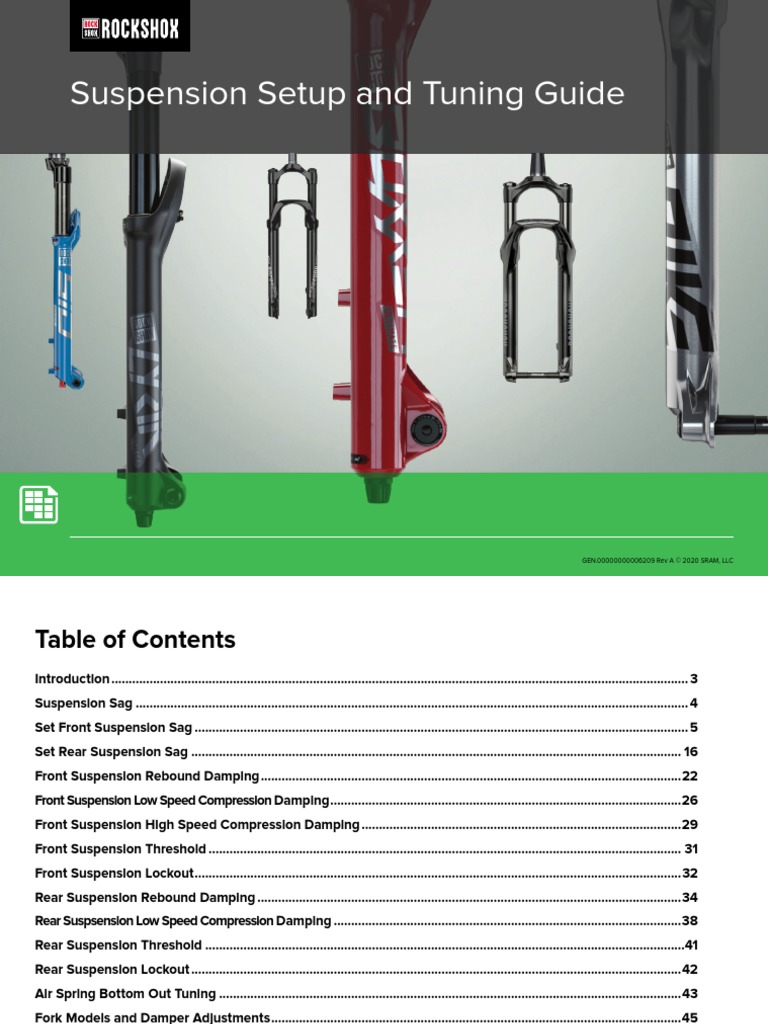 RockShox Suspension Setup and Tuning Guide PDF Vehicle Parts