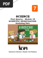 Science: First Quarter - Module 1E Scientific Investigation: Analyzing Data