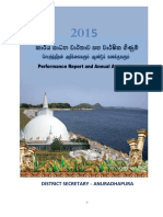 Performance Report District Secretariat Anuradhapura 2015