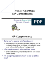 Analysis of Algorithms NP-Completeness: Courtesy To: University of Nevada