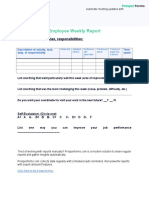 Weekly Report Template - Employee Weekly Report