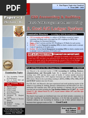 3 Cost Accounting Ledger System